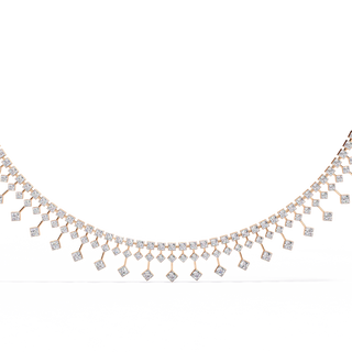 Luxury Round Diamond Necklace by Aupulent Jewellery 100% certified lab grown diamonds