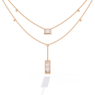 Mixed-Cut Diamond Necklace by Aupulent Jewellery 100% certified lab grown diamonds