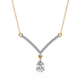 Dual-Shape Diamond Necklace by Aupulent Jewellery 100% certified lab grown diamonds