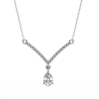 Dual-Shape Diamond Necklace by Aupulent Jewellery 100% certified lab grown diamonds