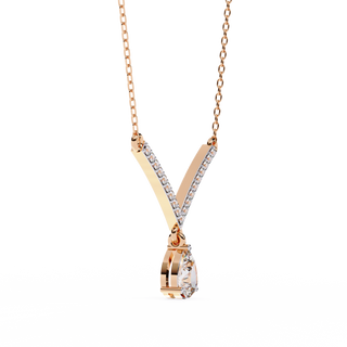 Dual-Shape Diamond Necklace by Aupulent Jewellery 100% certified lab grown diamonds
