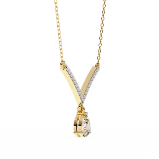 Dual-Shape Diamond Necklace by Aupulent Jewellery 100% certified lab grown diamonds