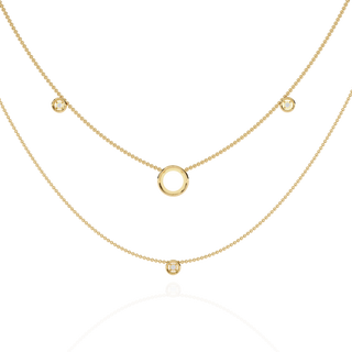 Classic Round Diamond Necklace by Aupulent Jewellery 100% certified lab grown diamonds
