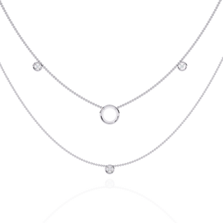 Classic Round Diamond Necklace by Aupulent Jewellery 100% certified lab grown diamonds