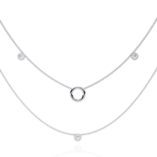 Classic Round Diamond Necklace by Aupulent Jewellery 100% certified lab grown diamonds