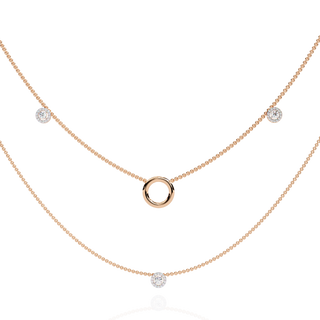 Classic Round Diamond Necklace by Aupulent Jewellery 100% certified lab grown diamonds
