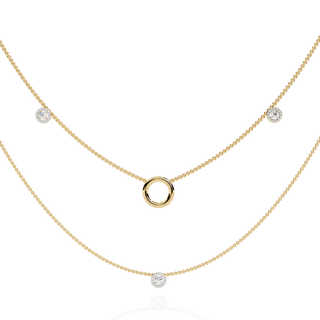 Classic Round Diamond Necklace by Aupulent Jewellery 100% certified lab grown diamonds