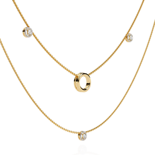Classic Round Diamond Necklace by Aupulent Jewellery 100% certified lab grown diamonds