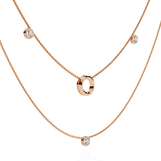 Classic Round Diamond Necklace by Aupulent Jewellery 100% certified lab grown diamonds