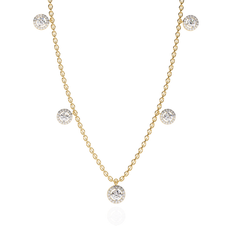 Statement Round Diamond Necklace by Aupulent Jewellery 100% certified lab grown diamonds