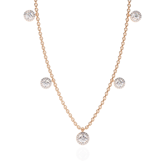 Statement Round Diamond Necklace by Aupulent Jewellery 100% certified lab grown diamonds