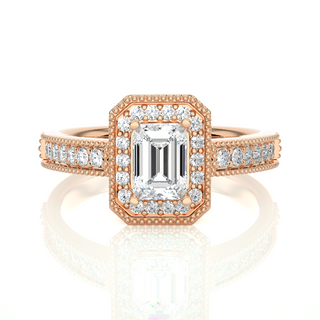 The Emerald-Cut Majesty Ring Mock by Aupulent Jewellery 100% certified lab grown diamonds