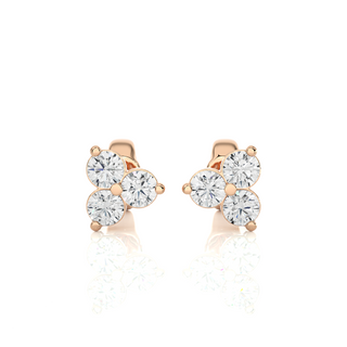 The Three-Leaf Clover Studs by Aupulent Jewellery 100% certified lab grown diamonds