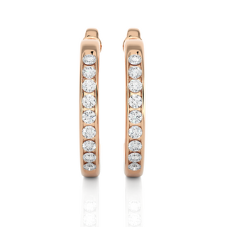 The Crescent Half-Hoop Earrings by Aupulent Jewellery 100% certified lab grown diamonds