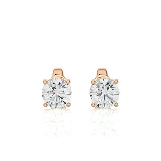 0.50 cts Round Earring Stud Modern 38636 Best Seller