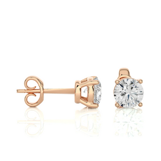 0.50 cts Round Earring Stud Modern 38636 Best Seller