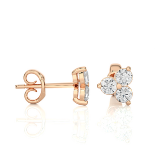 The Three-Leaf Clover Studs by Aupulent Jewellery 100% certified lab grown diamonds