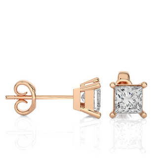 The Princess-Cut Tiffany Studs by Aupulent Jewellery 100% certified lab grown diamonds