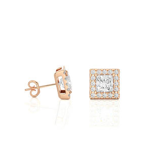 The Shining Square Studs by Aupulent Jewellery 100% certified lab grown diamonds