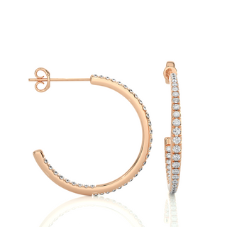 Hypnotic Half-Hoop Studs by Aupulent Jewellery 100% certified lab grown diamonds