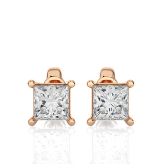 The Princess-Cut Tiffany Studs by Aupulent Jewellery 100% certified lab grown diamonds
