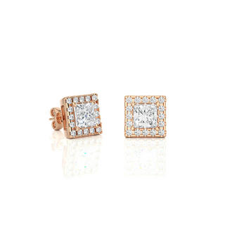 The Shining Square Studs by Aupulent Jewellery 100% certified lab grown diamonds