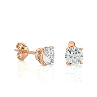 0.50 cts Round Earring Stud Modern 38236 Best Seller