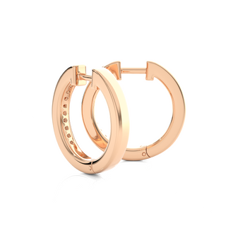 Channel Set Diamond Hoop Earrings by Aupulent Jewellery 100% certified lab grown diamonds