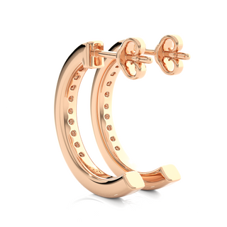 The Crescent Half-Hoop Earrings by Aupulent Jewellery 100% certified lab grown diamonds