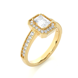 The Emerald-Cut Majesty Ring Mock by Aupulent Jewellery 100% certified lab grown diamonds