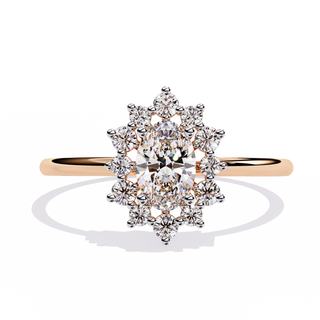 Oval Cluster Ring