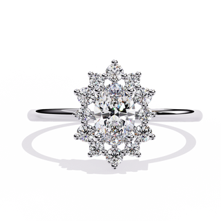 Oval Cluster Ring