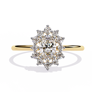 Oval Cluster Ring