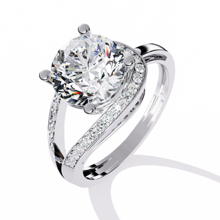 Pave Solitaire Ring