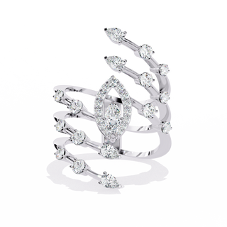 Mixed-Cut Cocktail Ring