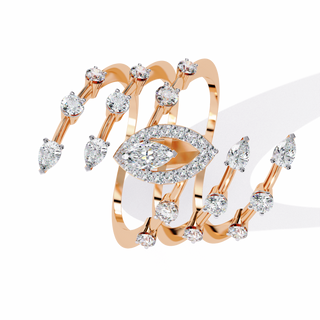 Mixed-Cut Cocktail Ring