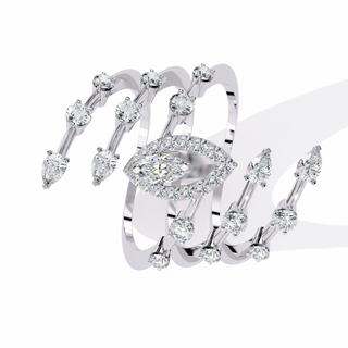 Mixed-Cut Cocktail Ring