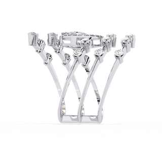Mixed-Cut Cocktail Ring