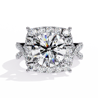 Solitaire Cluster Ring