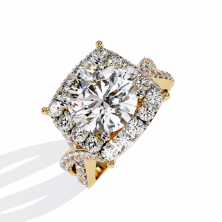 Solitaire Cluster Ring