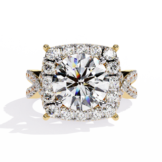 Solitaire Cluster Ring