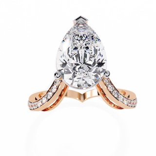 Pear Solitaire Ring