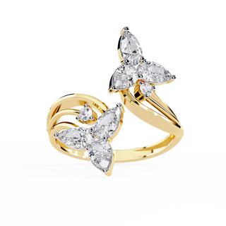 Pear Twin Flower Ring