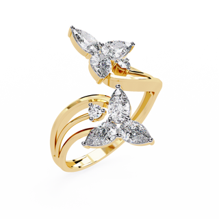 Pear Twin Flower Ring