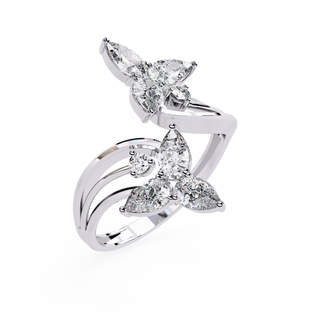 Pear Twin Flower Ring
