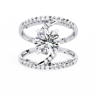 Pave Diamond Band Mock by Aupulent Jewellery 100% certified lab grown diamonds
