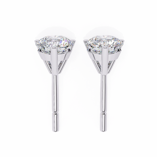 Round Lab Grown Diamond Stud Earrings by Aupulent Jewellery 100% certified lab grown diamonds