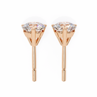 Round Lab Grown Diamond Stud Earrings by Aupulent Jewellery 100% certified lab grown diamonds