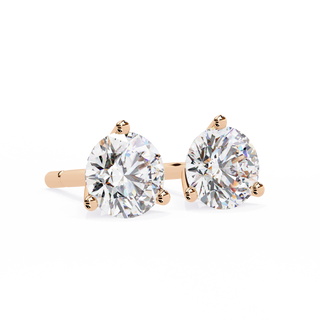 Round Lab Grown Diamond Stud Earrings by Aupulent Jewellery 100% certified lab grown diamonds