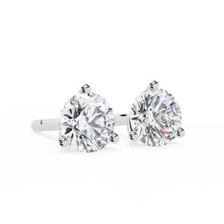 Round Lab Grown Diamond Stud Earrings by Aupulent Jewellery 100% certified lab grown diamonds